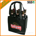 Recycle eco-friendly non woven 6 bottle wine tote bags